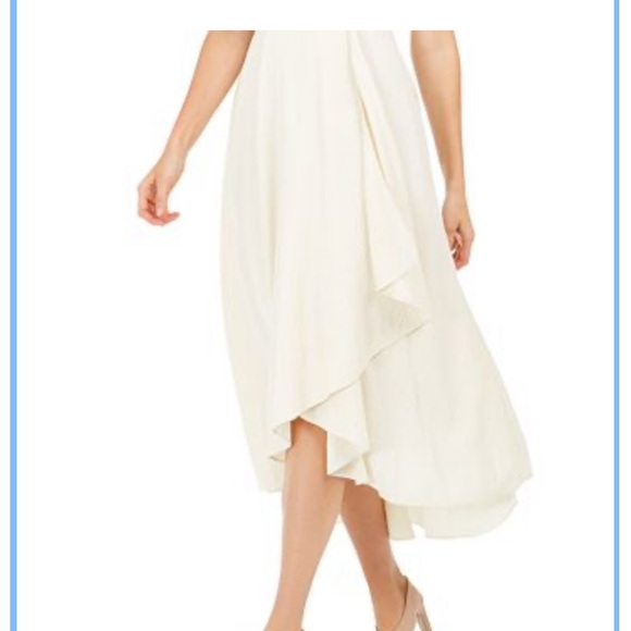 Calvin Klein Raffled faux wrap dress - Picture 3 of 8